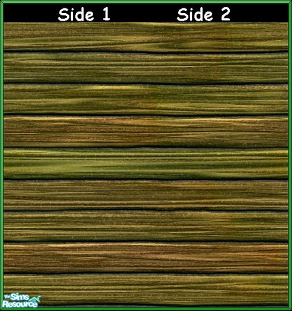Sims 2 — A420 Old Green Wooden Siding by Agent420 — Very old wood, weathered, slightly warped. A bit discolored with