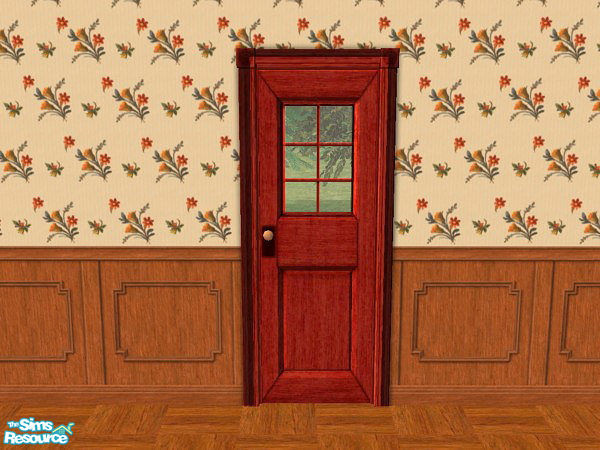 Sims 2 — Paned Door Set - Hat Door Paned4 by hatshepsut — Recolour for the OakTowne Simple Interior Door, therefore no