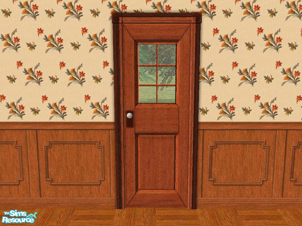 Sims 2 — Paned Door Set - Hat Door Paned2 by hatshepsut — Recolour for the OakTowne Simple Interior Door, therefore no
