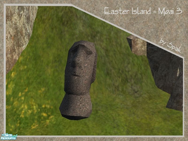 Sims 2 — NH Easter Island Moai3 by Spaik — A Moai statue coming straight from Easter Island to decorate your