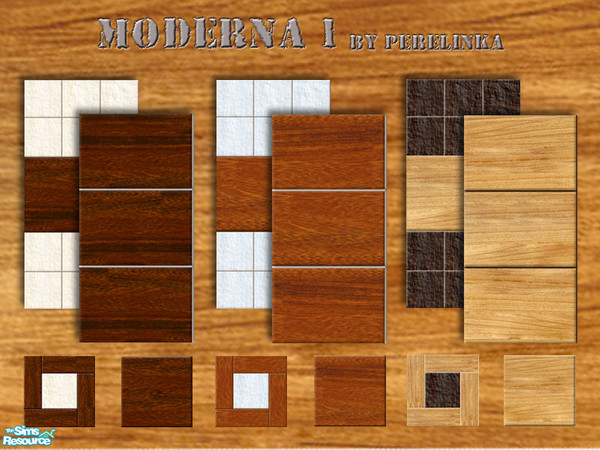 Sims 2 — MODERNA 1 Set by perelinka — Collection of modern walls and floors. Tiles in three colours: beige, dark brown
