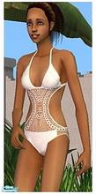 Sims 2 — Crocheted Swim Suit - White by Dgandy — 