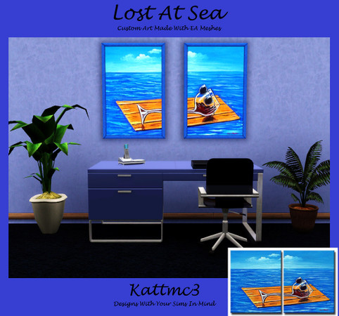 Sims 3 — Lost At Sea by kattmc3 — Lost At Sea is a two piece oil painting. Enjoy Kattmc3 TSRAA