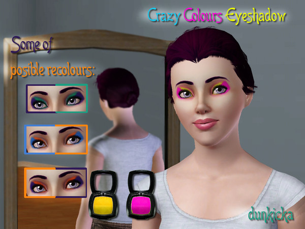 Sims 3 — Crazy Colours Eyeshadow with Eyeliner by dunkicka — Enjoy =)!