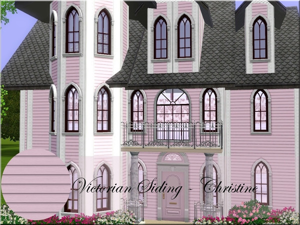 Sims 3 — Victorian Siding dv001 by cm_11778 — Victorian Siding For your Sim Homes. This is a four piece set for Victorian