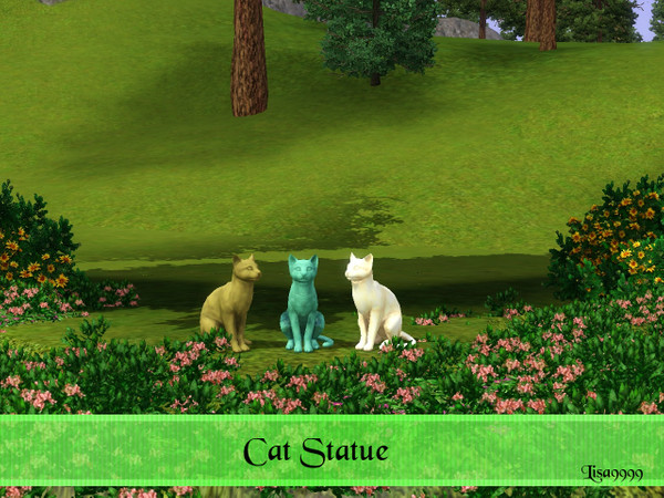 Sims 3 — Cat Statue by lisa9999 — Gardencat statue. Lisa9999 TSRAA
