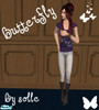 Sims 2 — Butterfly - whole outfit by solle — An outfit with Tshirt and jeans. hope you like it :)
