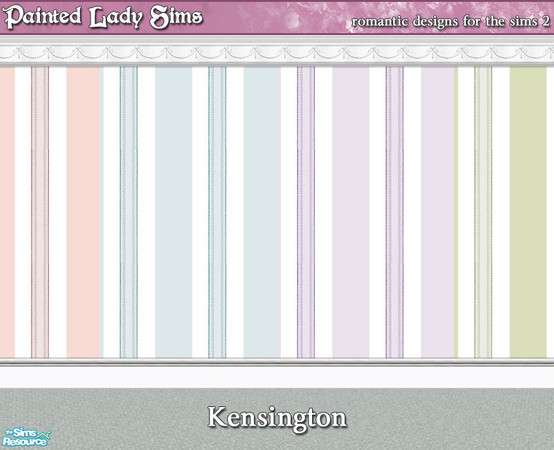 Sims 2 — Kensington Wall Collection by paintedladysims — A collection of 14 wall designs featuring a damask print for use
