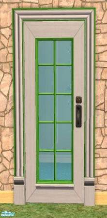 Sims 2 — D2DMullionaire Door - Green by D2Diamond — 9 new colors for your home or business.
