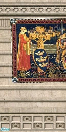 Sims 2 — Beautiful Wall Tapestry Set - Arthur Tapestry Left by ad27 — 