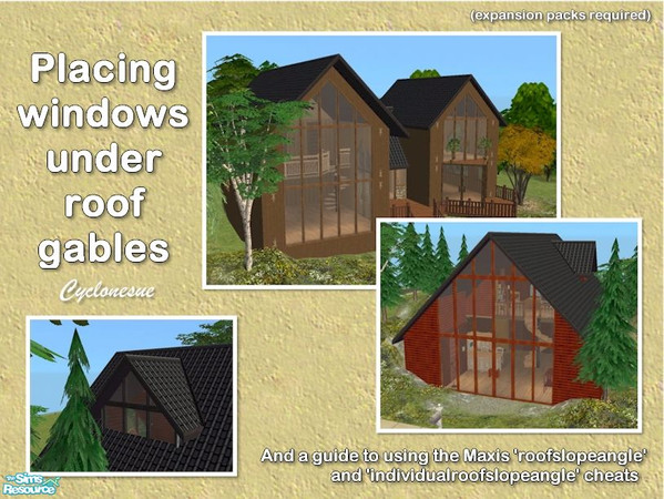 conte — Adding windows beneath roof gables by Cyclonesue — A simple tutorial showing how you can easily add windows