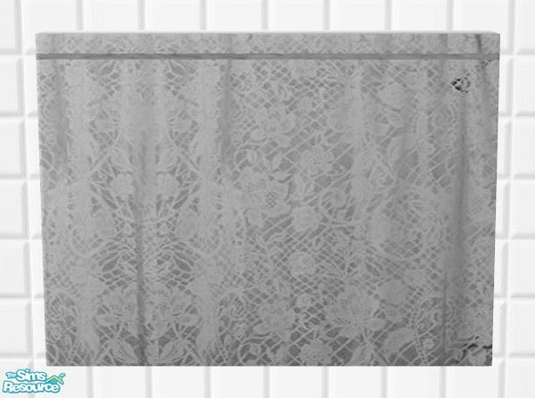 Sims 2 — Lacy Bathroom Set - Other Side Window Curtain by Riverwillows — A matching set of small window, tub, and shower