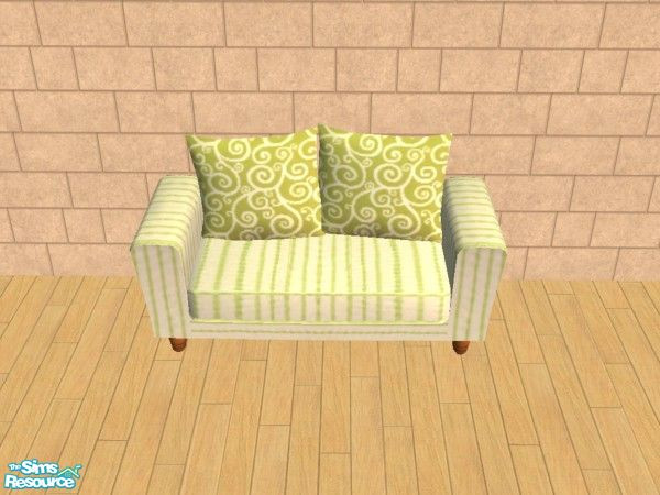 Sims 2 — \'Verde\' Living Room Set - Loveseat by carrie8abug — Green recolor of Holy Simoly\'s \'Arizona\' set. 