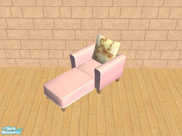 Sims 2 — Pink Orchid Living Room Set - Chaise Lounge by carrie8abug — Pink recolor of Holy Simoly\'s \'Arizona\' set,