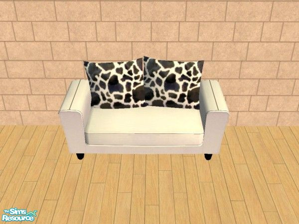 Sims 2 — \'Cow Print\' Living Room Set - Loveseat by carrie8abug — Recolor of Holy Simoly\'s \'Arizona\'set - done in
