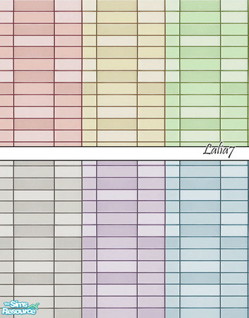 Sims 2 — Designer Ceramic Walls by LALIA7 — An unequal design made of ceramic tiles of three different sizes.