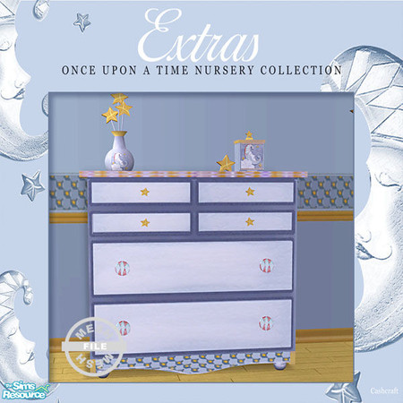 Sims 2 — OUAT Nursery Extras Dresser Mesh by Cashcraft — Extras for the Once Upon A Time Nursery Collection. Perfect