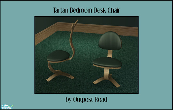 Sims 2 — Tartan Bedroom Set - Desk Chair by Outpost_Road — Desk chair to match the Tartan Bedroom.