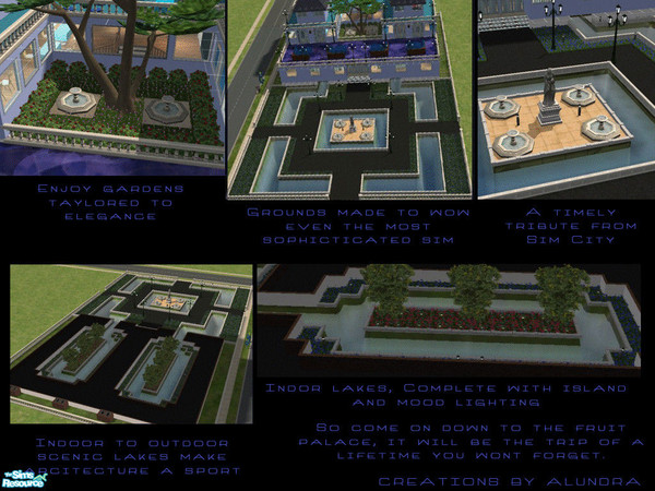 Sims 2 — The Fruit Palace by yuk75 — This extremely elegant community lot puts emphasis on relaxation with a fruity