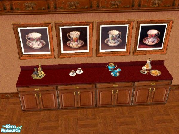 Sims 2 — Fruit Teacup Painting Set by drewsoltesz — Ideal for your kitchen/dining area or bakery/tea room