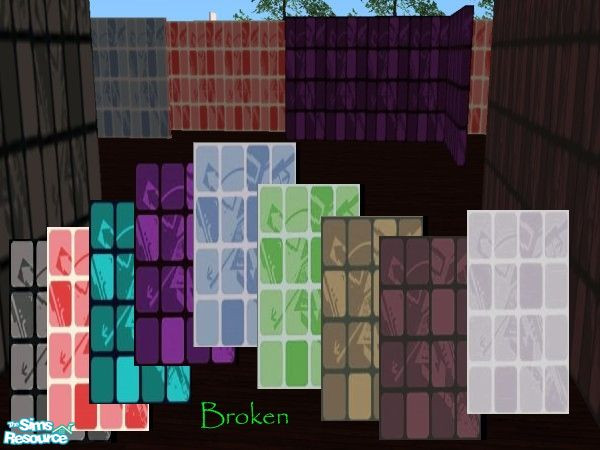 Sims 2 — Broken Set by freshsfs2003 — These strangly wierd yet very attractive walls work great in livingrooms, and