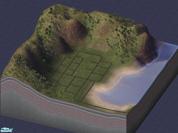 Sims 2 — Hidden Bay by simsimcherie — Only one way in to this Cove. This Bay is Hidden by Tall Mountians on three sides