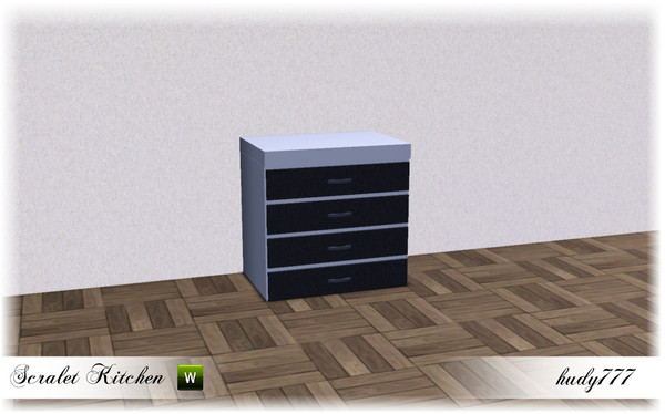 Sims 3 — Scarlet Kitchen Drawers Counter by hudy777-design — Scarlet Kitchen Drawers Counter