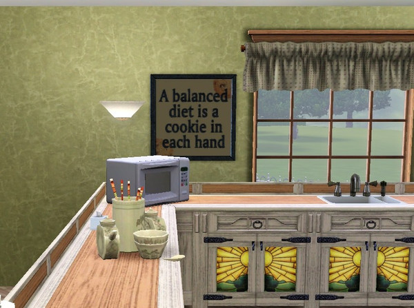 Sims 3 — Kitchen Artwork by dons123 — Funny Kitchen Artwork . Ideal for any Kitchen , colours of frame and writing can be