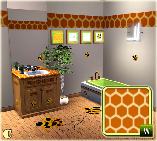 Sims 3 — Ambatia Bathroom Beehive Pattern by carit — Enjoy!