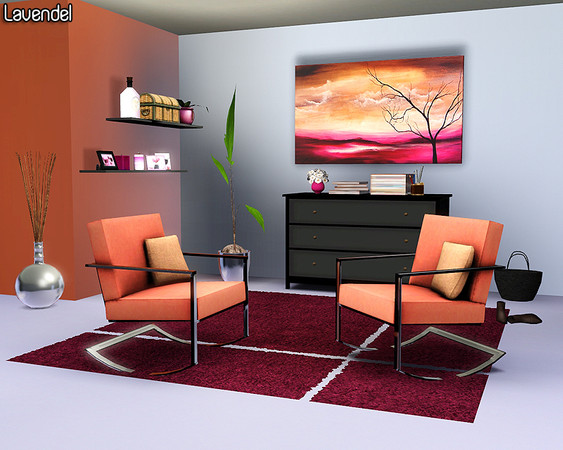 Sims 3 — Lavendel Painting by Ewelina_ — Recolour by Ewelina Mesh ( Red Flowers) www.simpossible.net