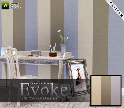 Sims 3 — Evoke by Vanilla Sim — A strong, wide, 3 stripe design with a linen effect. Thank you my good friend Apple_ for