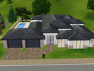 Sims 3 — Modern Single Story Family Home by jdk2nv — spacious 4 bedroom 2 bathroom house 3 garage spots and pool. lights