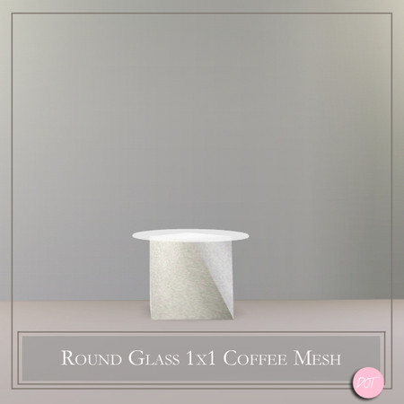 Sims 3 — Round Glass 1x1 Coffee Mesh by DOT — Round Glass 1x1 Coffee Mesh by DOT of The Sims Resource