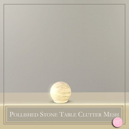 Sims 3 — Pollished Stone Table Clutter Mesh by DOT — Pollished Stone Table Clutter Mesh by DOT of The Sims Resource