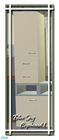 Sims 2 — VS Blue Ivy Bathroom Cupboard 1 by Vanilla Sim — This tall cupboard lines up perfectly with the Blue Ivy Cabinet