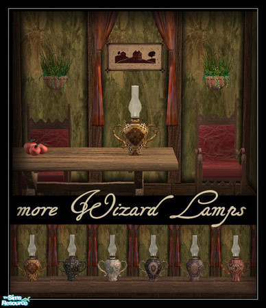 Sims 2 — more Wizard Lamps by galilea — A set of wizard-ish, fancy oil lamps to brighten up your parlor or bedroom.
