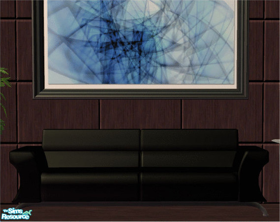 Sims 2 — Black Ebony Sofa by frillyfilly — Recolour of the maxis "Candy Coated Sofa"