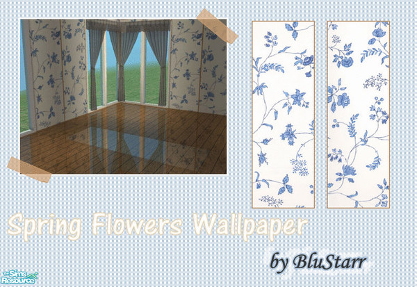 Sims 2 — Les Fleurs by BluStarr — Blue flowers for a beautiful room.