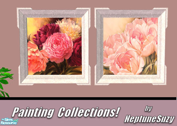 Sims 2 — NSC Painting Set103 by Neptunesuzy — Your Sims will love these Floral Paintings, perfect for Starter Homes!