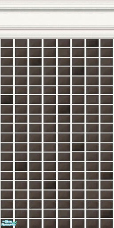 Sims 2 — Brown and Neutral Mini Tiles - Cocoa Mini Tiles by HollyChappell — Walls covered with mini tiles in classic
