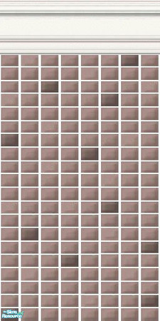 Sims 2 — Brown and Neutral Mini Tiles - Damask Mini Tiles by HollyChappell — Walls covered with mini tiles in classic