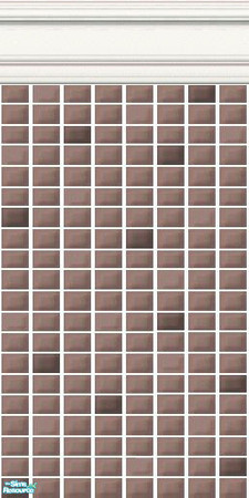 Sims 2 — Brown and Neutral Mini Tiles - Duchess Mini Tiles by HollyChappell — Walls covered with mini tiles in classic