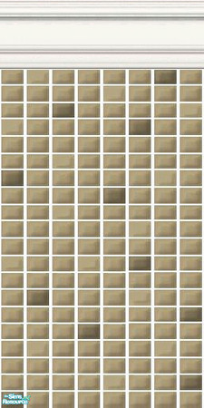 Sims 2 — Brown and Neutral Mini Tiles - Ecru Mini Tiles by HollyChappell — Walls covered with mini tiles in classic