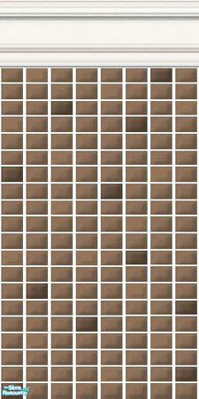 Sims 2 — Brown and Neutral Mini Tiles - Fallow Mini Tiles by HollyChappell — Walls covered with mini tiles in classic