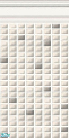Sims 2 — Brown and Neutral Mini Tiles - Ivory Mini Tiles by HollyChappell — Walls covered with mini tiles in classic