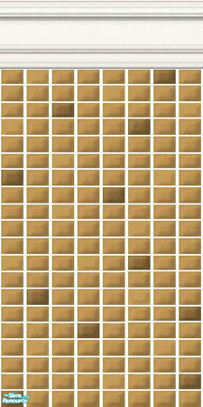Sims 2 — Brown and Neutral Mini Tiles - Kumara Mini Tiles by HollyChappell — Walls covered with mini tiles in classic