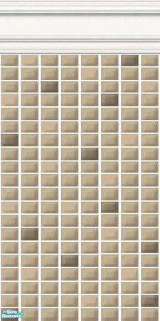 Sims 2 — Brown and Neutral Mini Tiles - Latte Mini Tiles by HollyChappell — Walls covered with mini tiles in classic