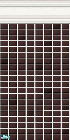 Sims 2 — Brown and Neutral Mini Tiles - Mudcake Mini Tiles by HollyChappell — Walls covered with mini tiles in classic