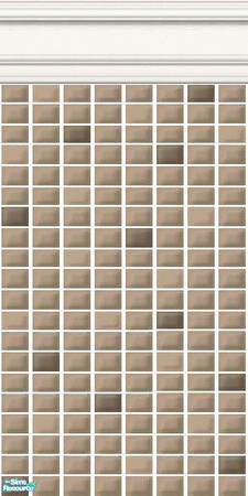 Sims 2 — Brown and Neutral Mini Tiles - Nude Mini Tiles by HollyChappell — Walls covered with mini tiles in classic