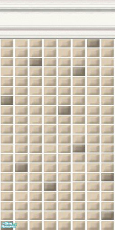 Sims 2 — Brown and Neutral Mini Tiles - Peach Mini Tiles by HollyChappell — Walls covered with mini tiles in classic